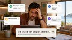 Propietario de alojamiento vacacional gestionando reservas, mensajes, check-in y precios